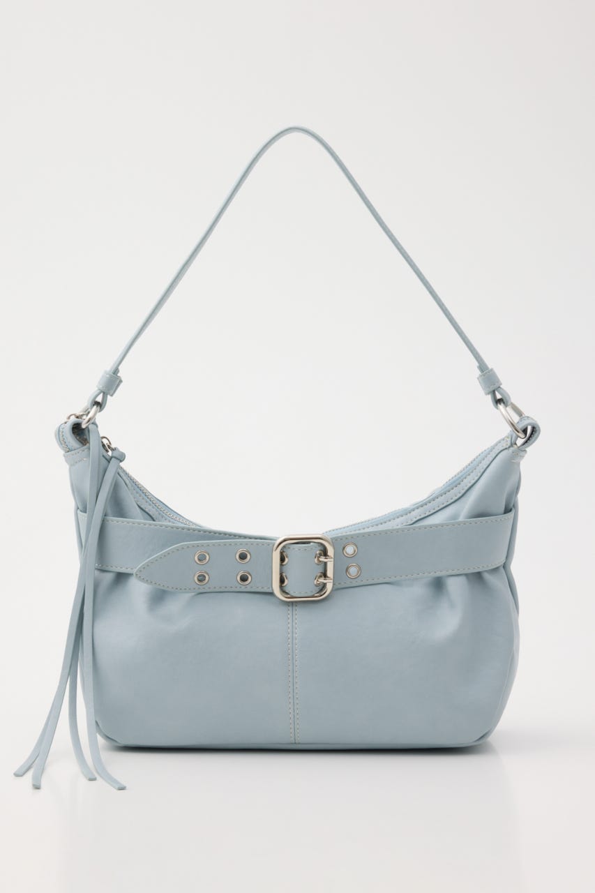 ZIP SHOULDER バッグ L/BLU FREE