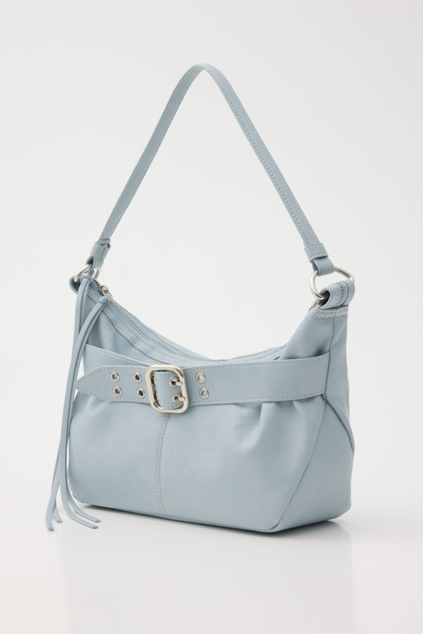 ZIP SHOULDER バッグ L/BLU FREE