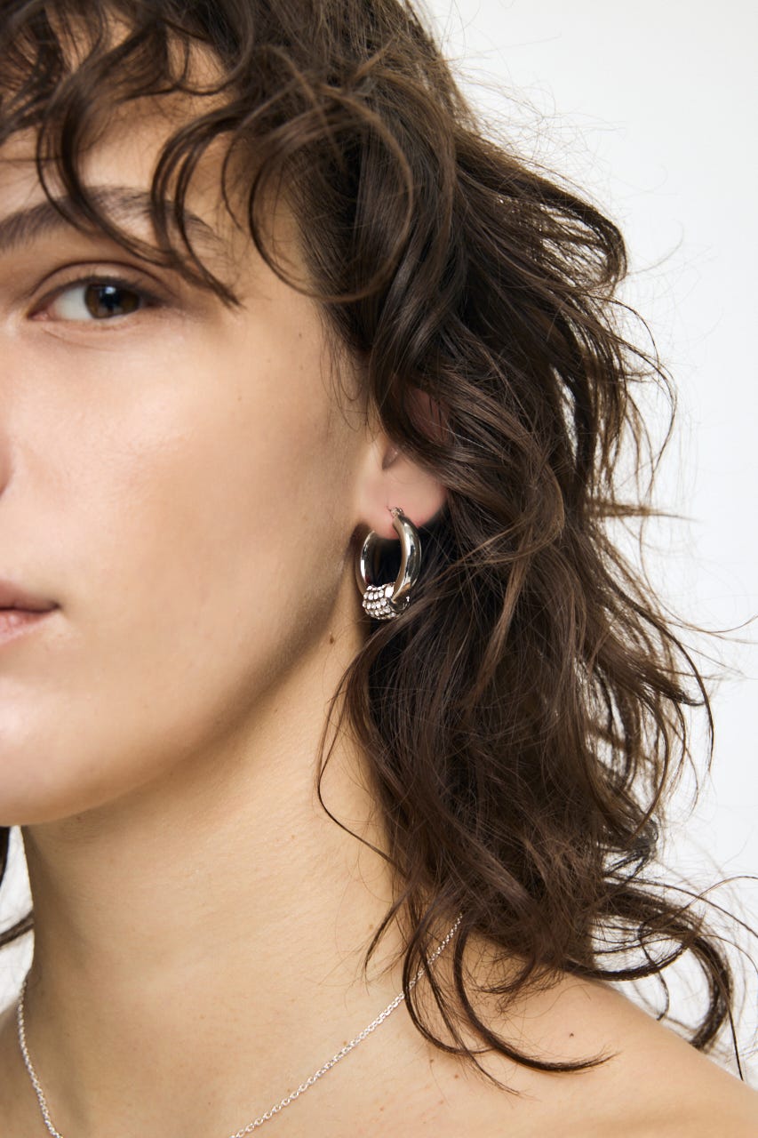 MIXTURE HOOP イヤリング SLV FREE