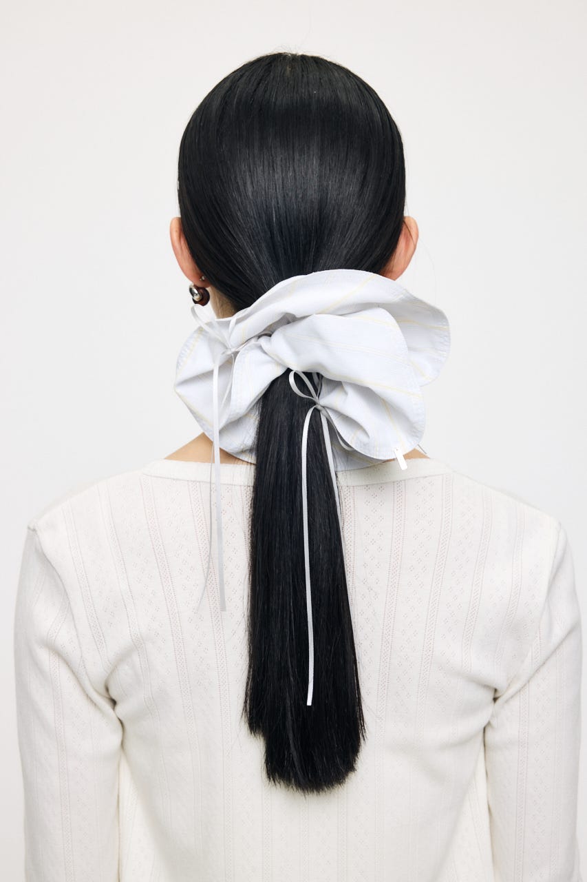 RIBBON シュシュ 柄WHT FREE