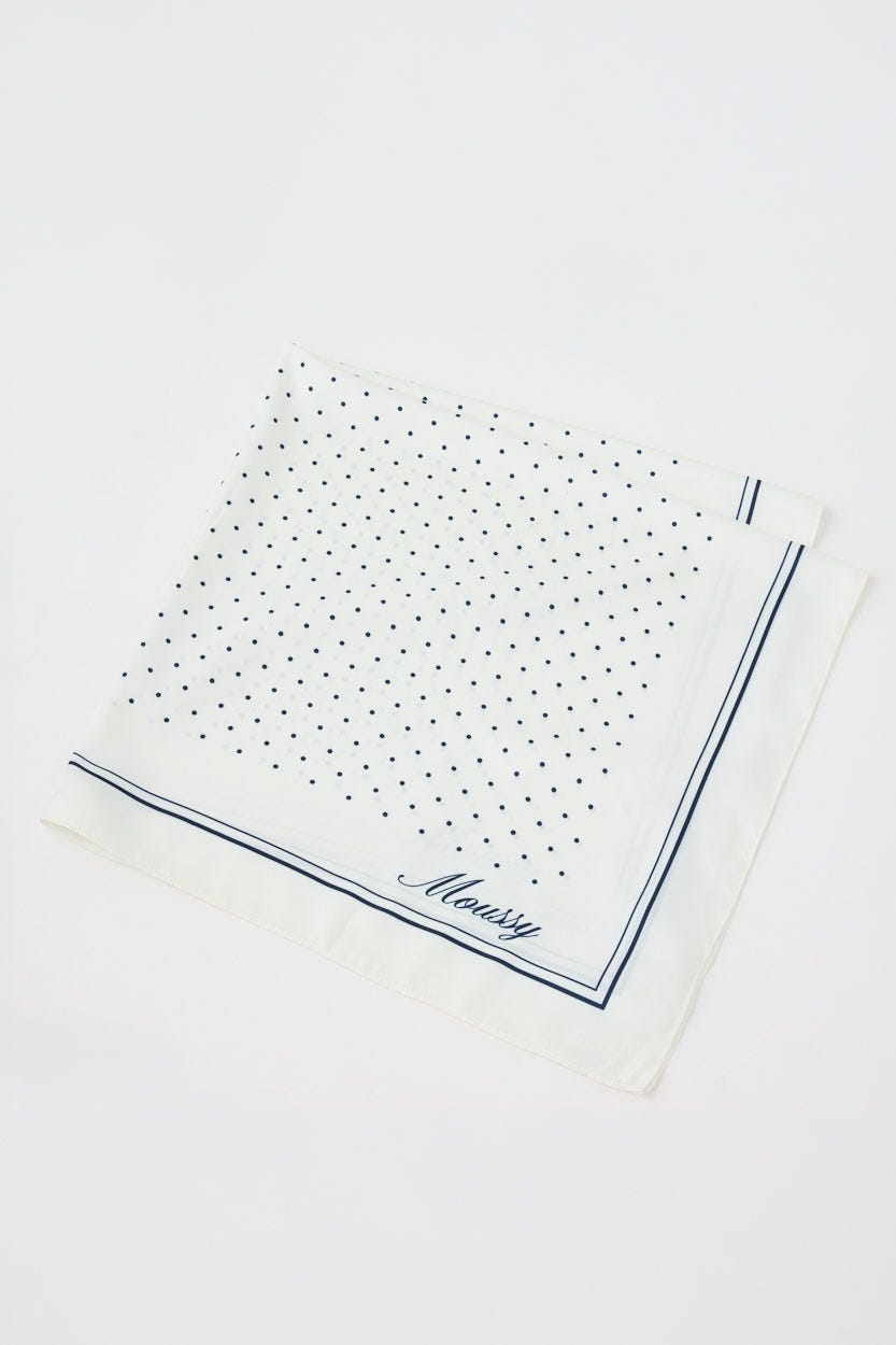 POLKA DOT スカーフ O/WHT FREE