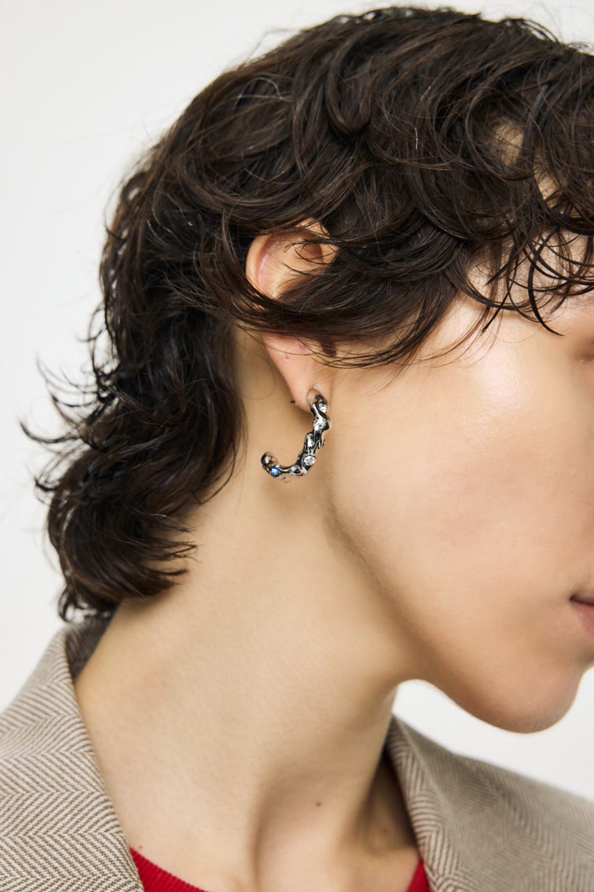 GEM HOOP イヤリング SLV FREE