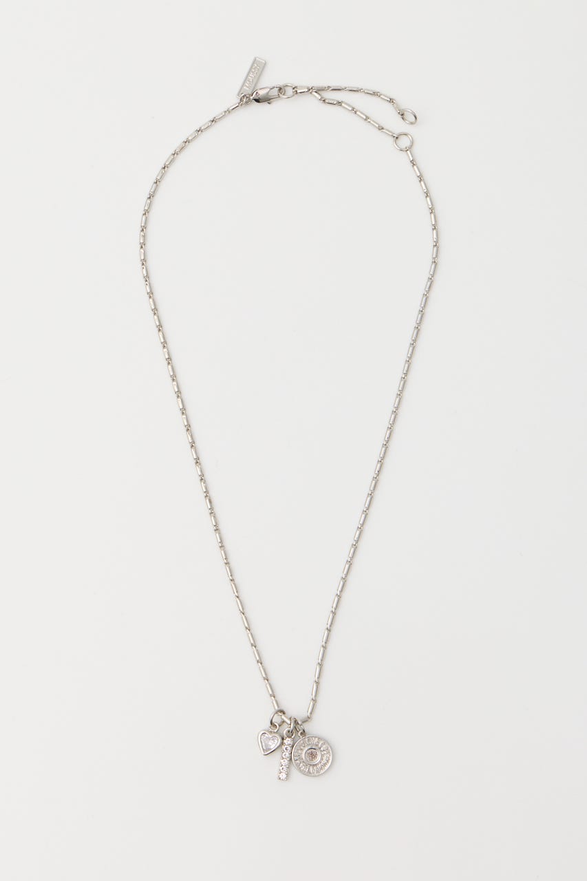 RHINESTONE MANY CHARM ネックレス SLV FREE
