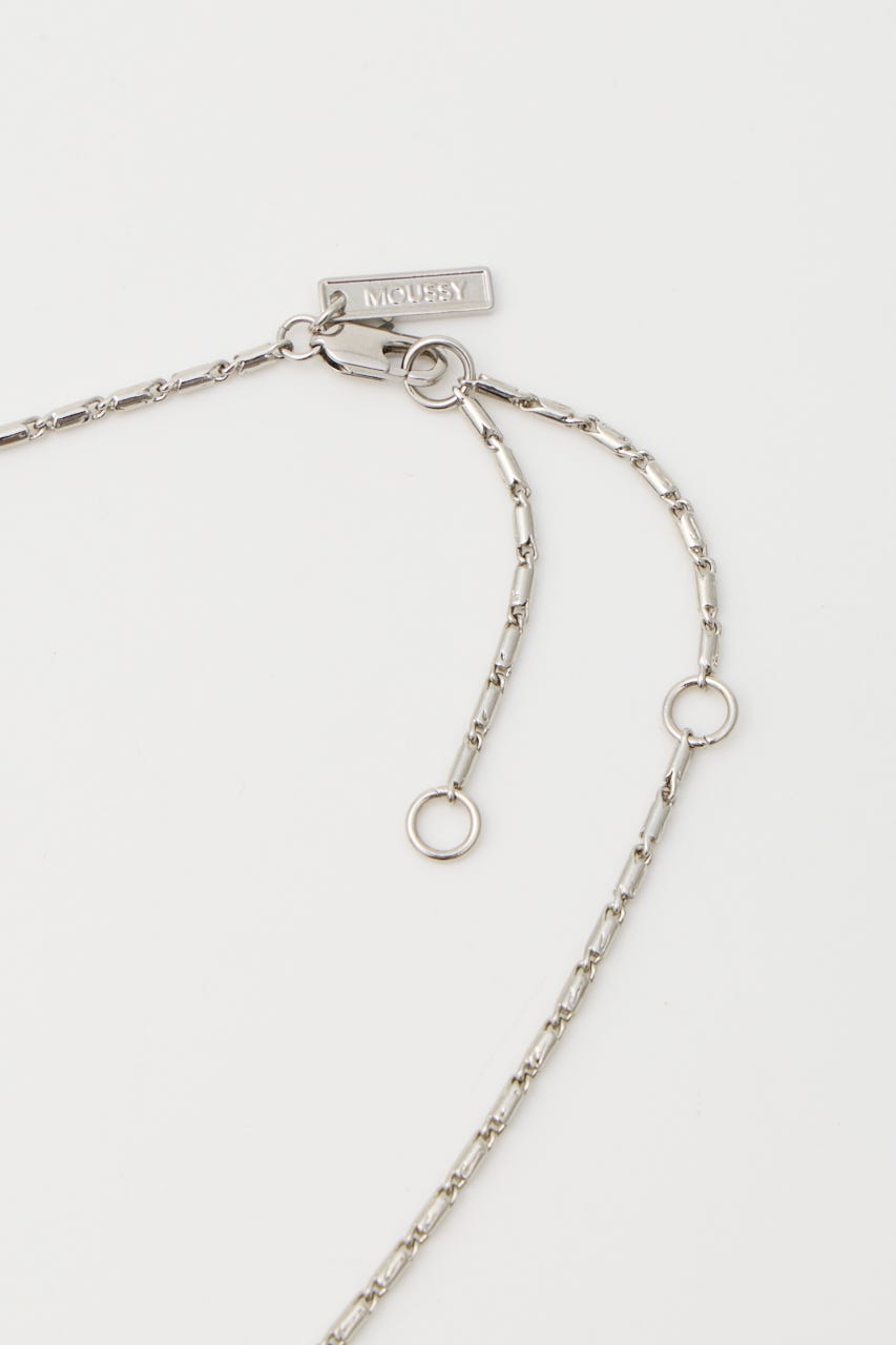 RHINESTONE MANY CHARM ネックレス SLV FREE