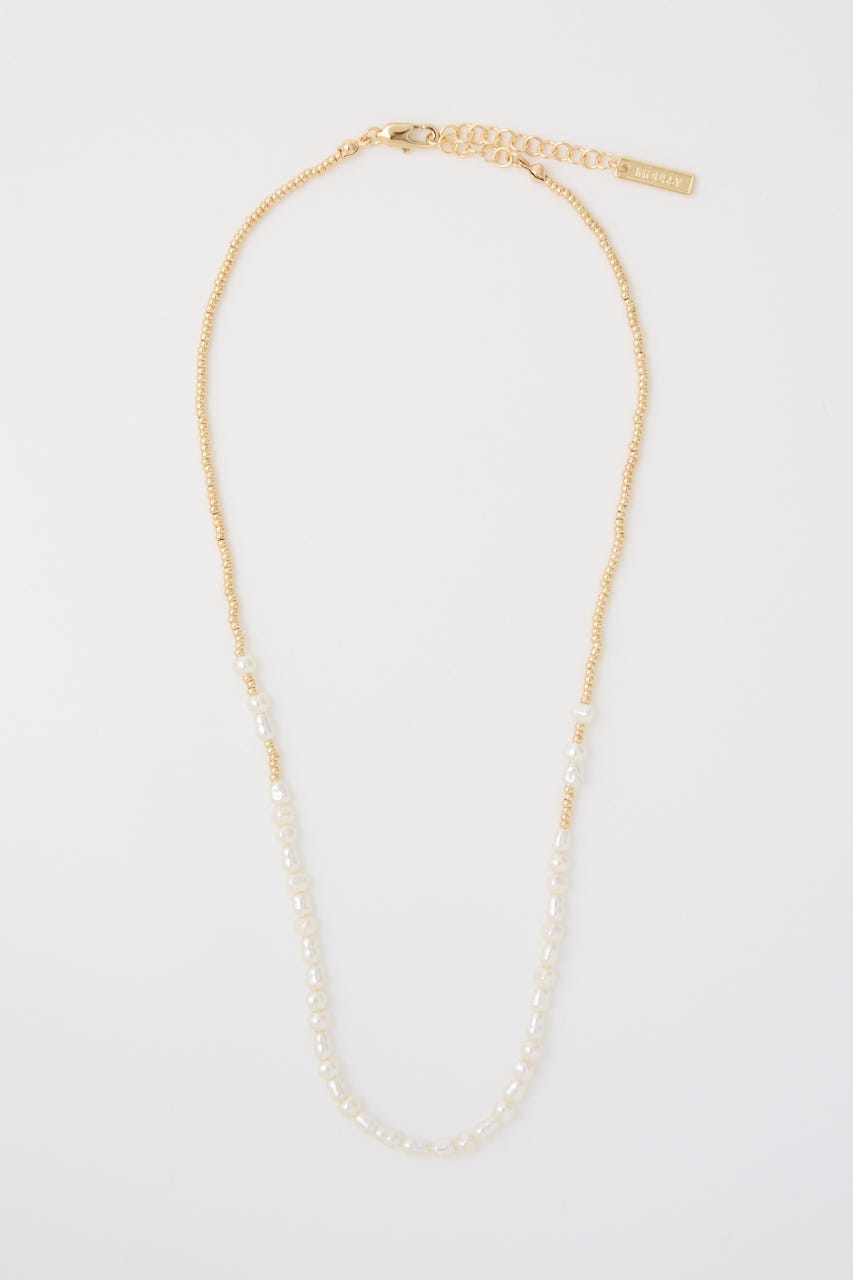 HALF PEARL ネックレス GLD FREE