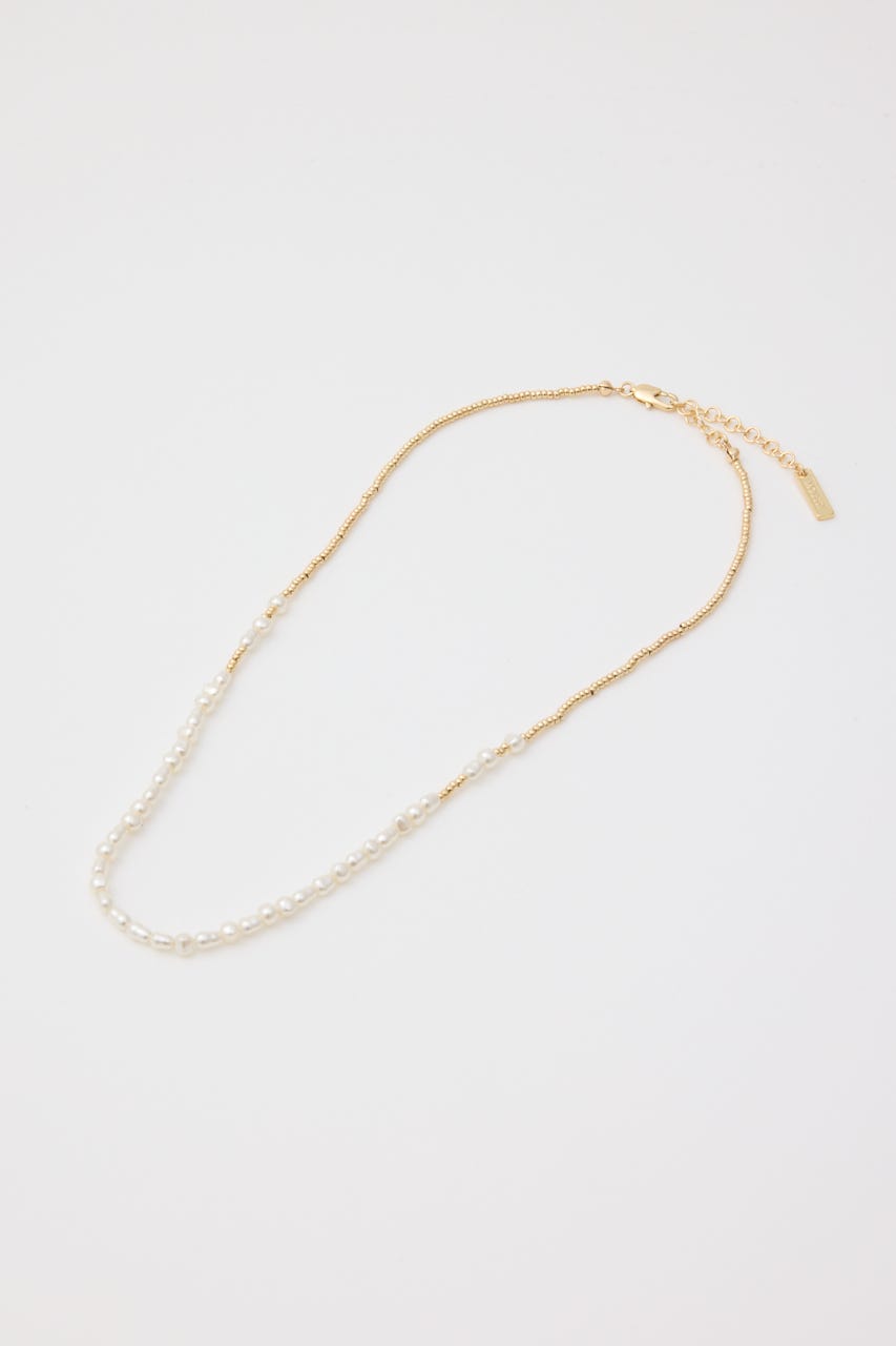 HALF PEARL ネックレス GLD FREE