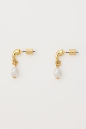F/PEARL DROP HOOP イヤリング