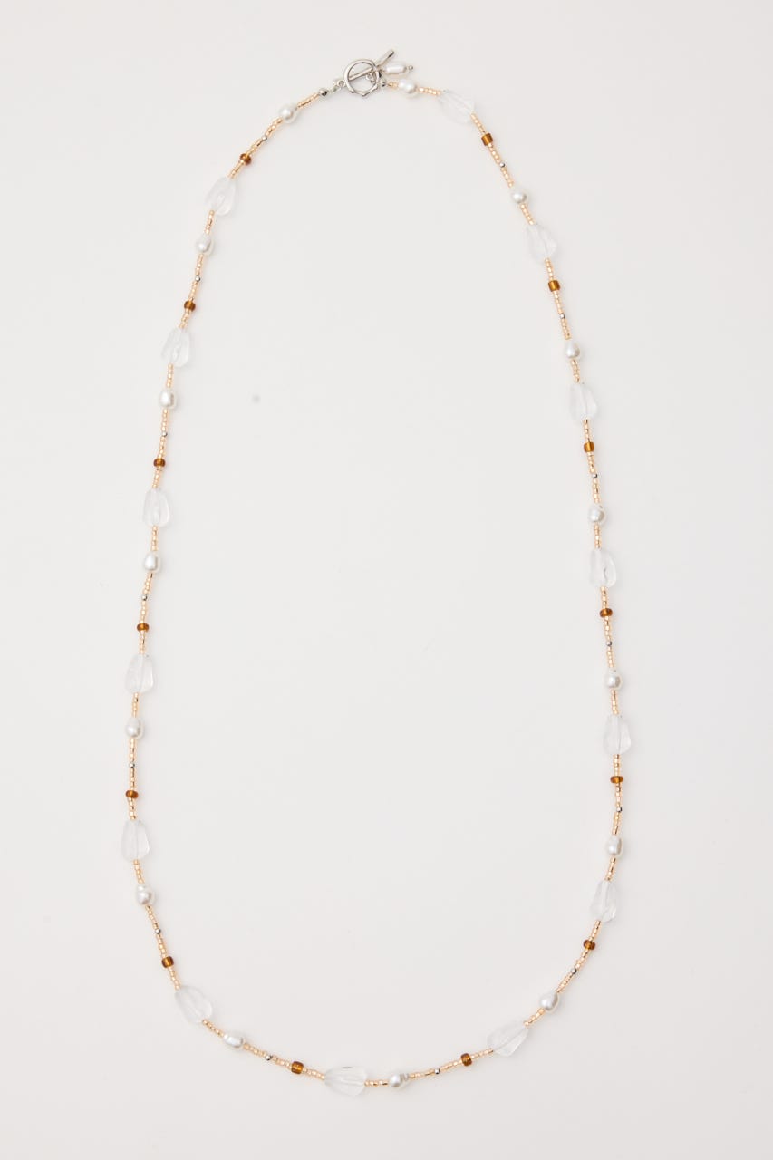 F/PEARL MIX BEADED ネックレス ORG FREE
