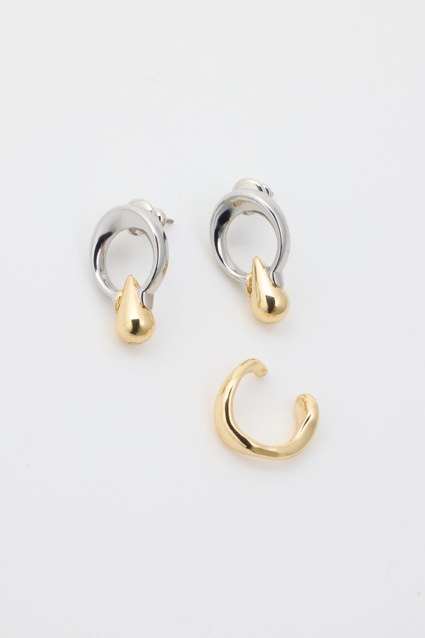 DROPPED EARRING & CUFF セット Multi_1 FREE