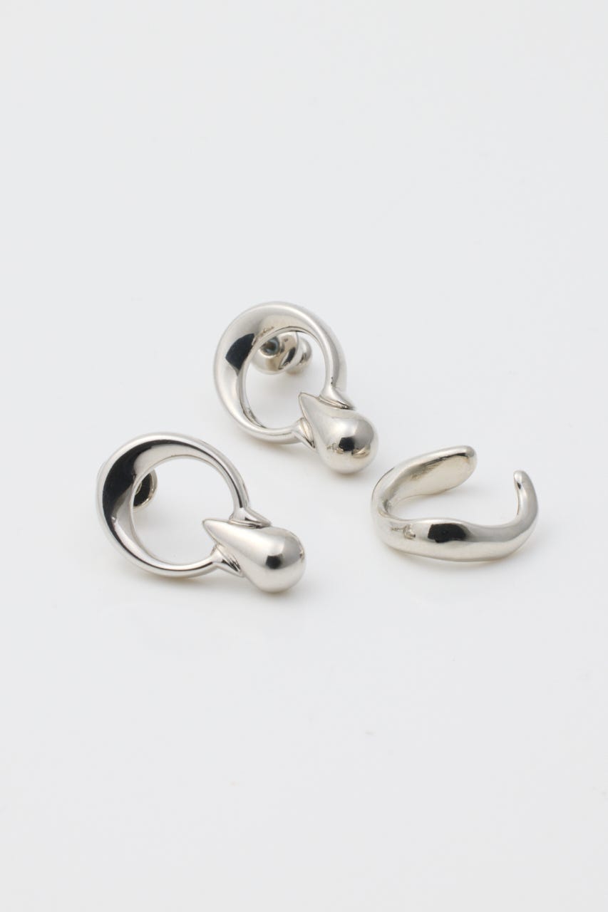 DROPPED EARRING & CUFF セット SLV FREE