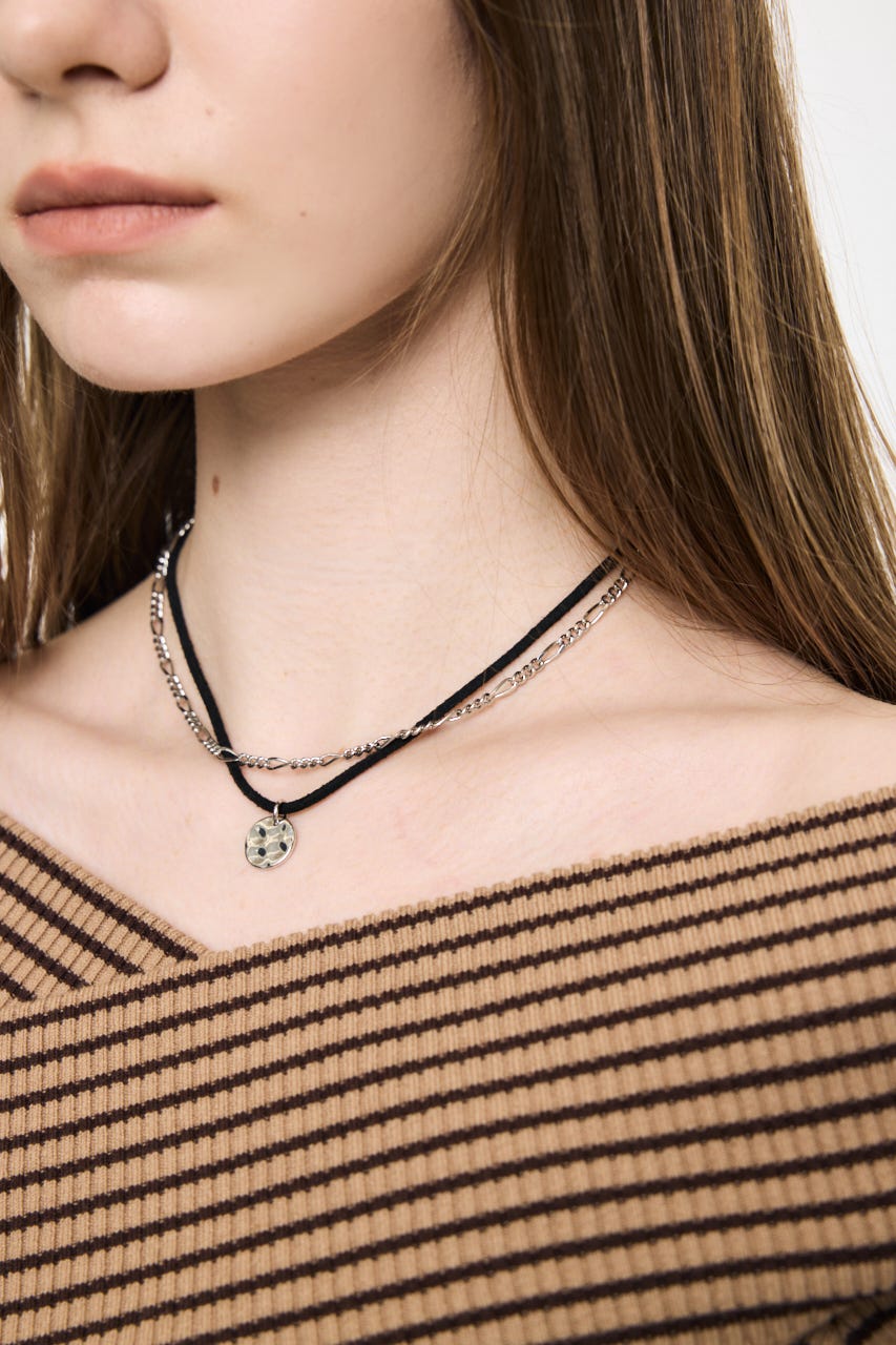 F/SUEDE & CHAIN チョーカー SLV FREE