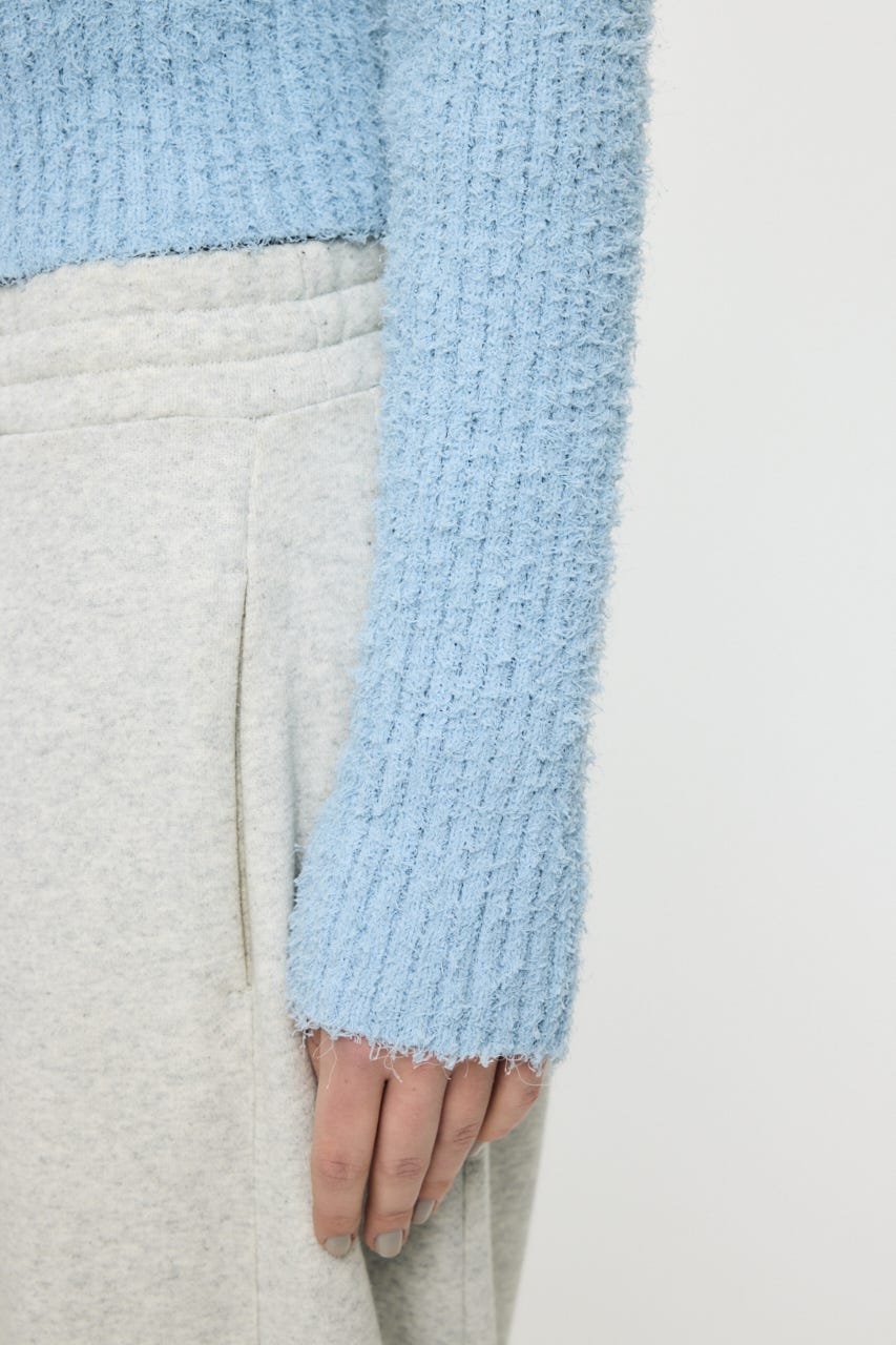 FANCY YARN BI COLOR カーディガン L/BLU FREE