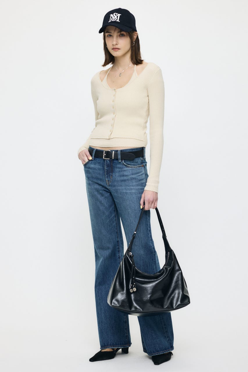 HALTER NECK DOUBLE KNIT トップス IVOY FREE