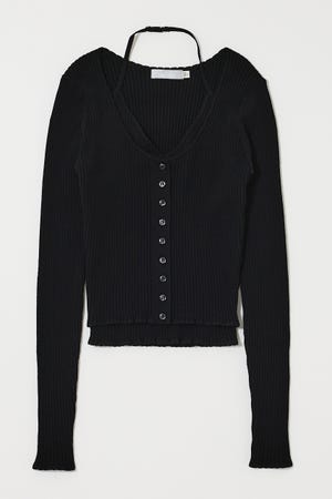 HALTER NECK DOUBLE KNIT トップス