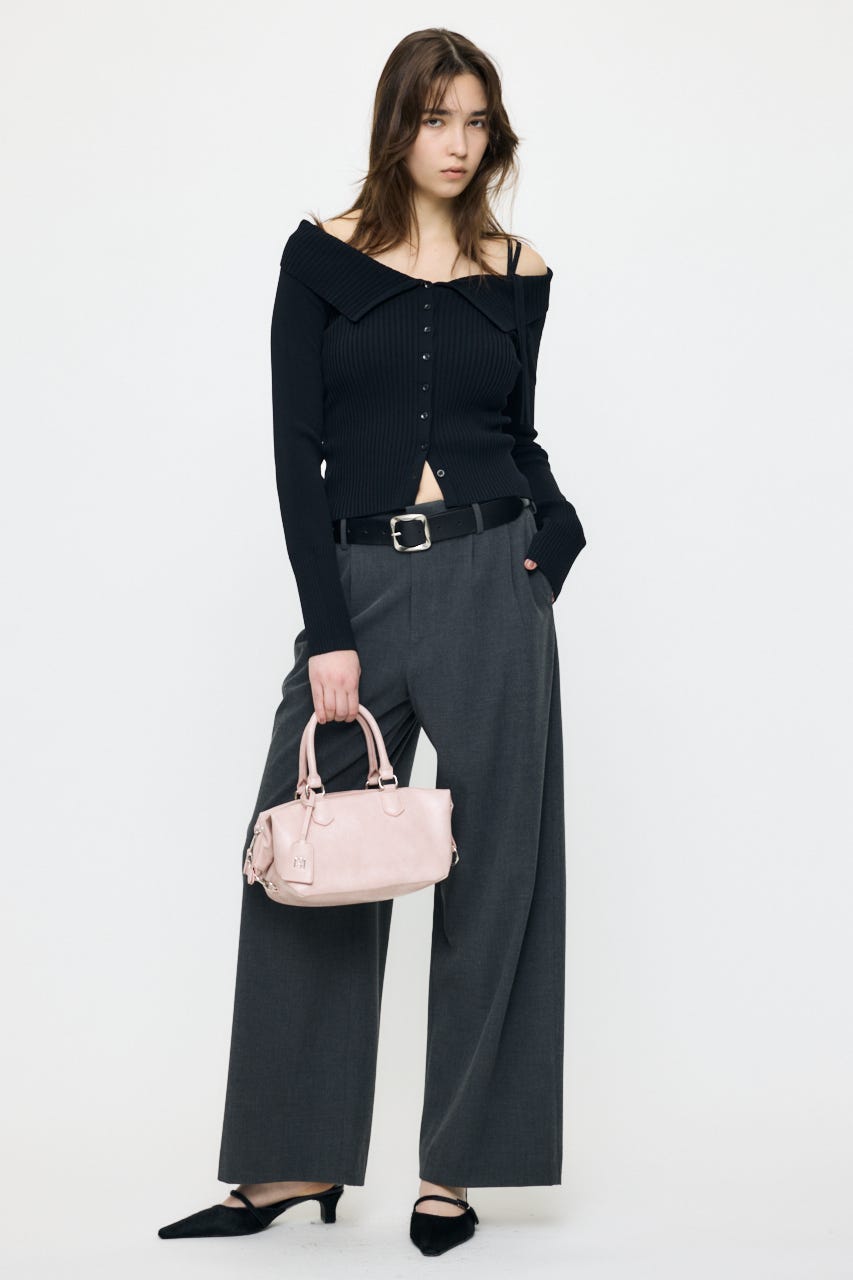 3WAY SHOULDER ニット BLK FREE