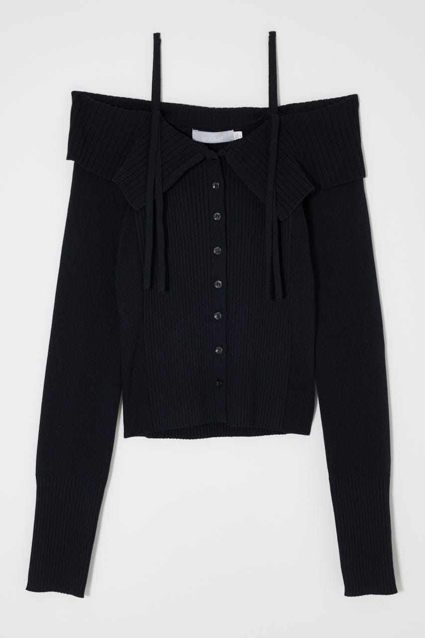 3WAY SHOULDER ニット BLK FREE