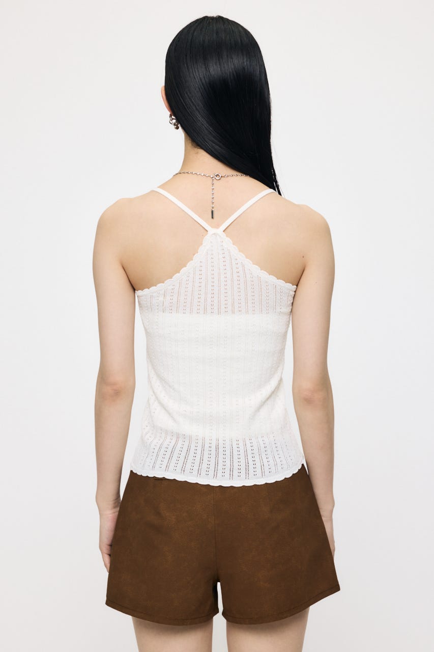 POINTELLE RUFFLE カーディガン＆キャミソール O/WHT FREE