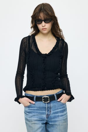 POINTELLE RUFFLE カーディガン＆キャミソール