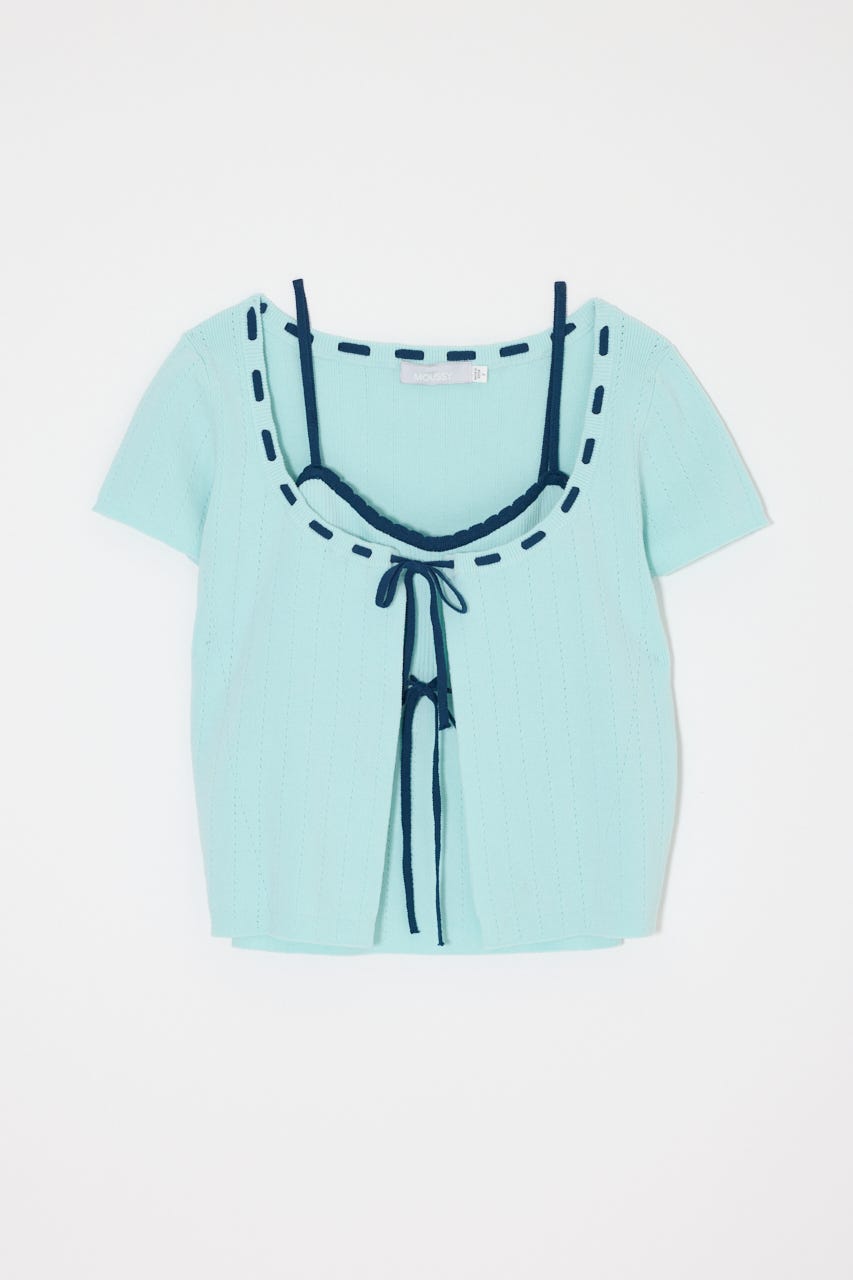 STITCH DETAIL CD & キャミ MINT FREE