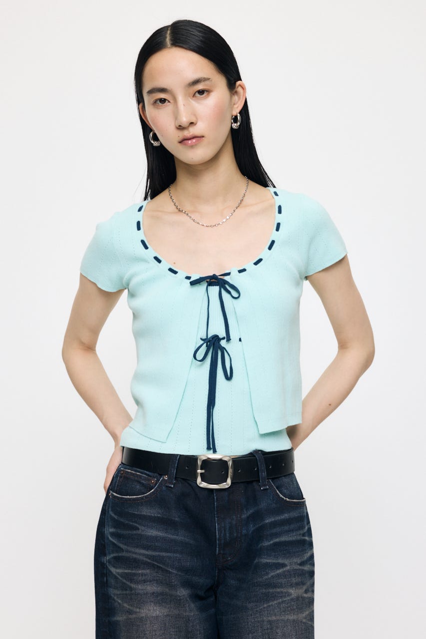 STITCH DETAIL CD & キャミ MINT FREE