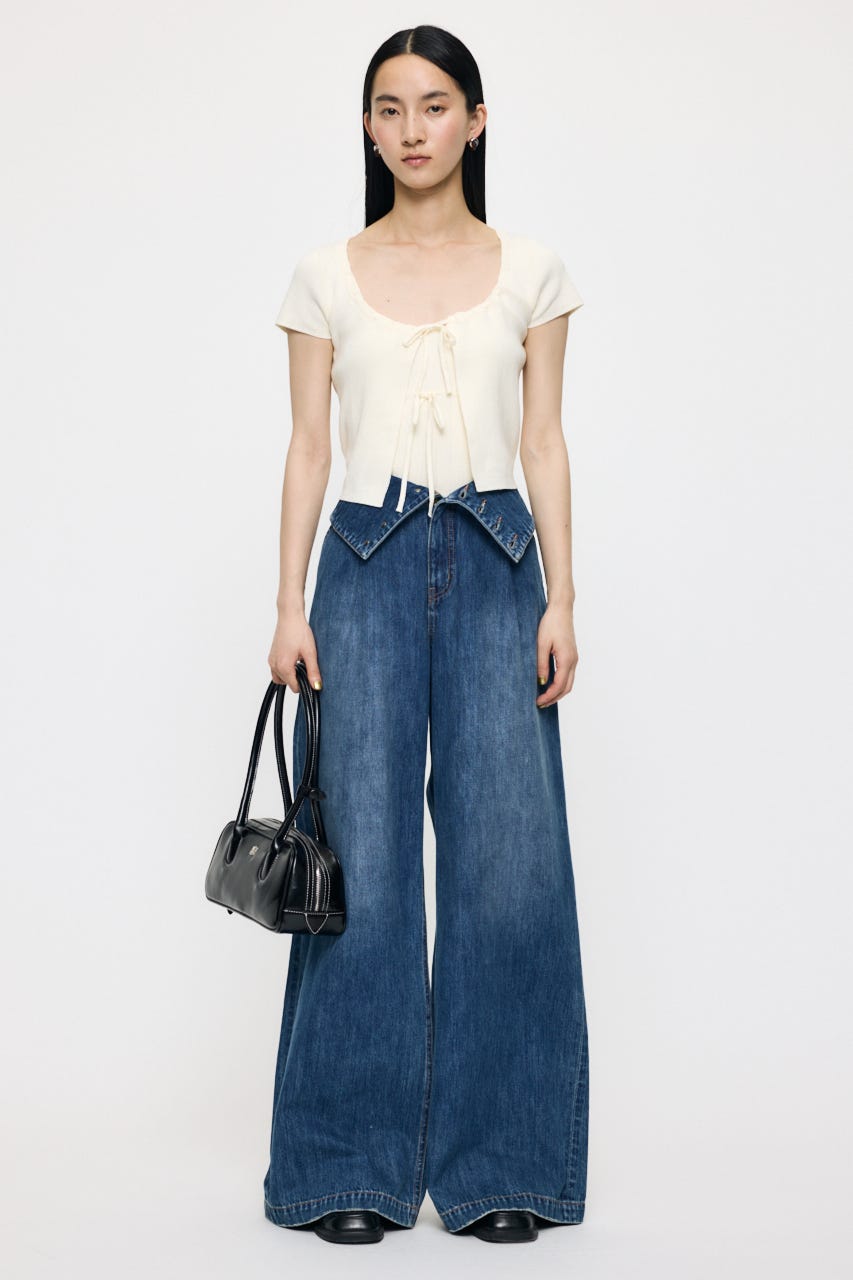 STITCH DETAIL CD & キャミ O/WHT FREE