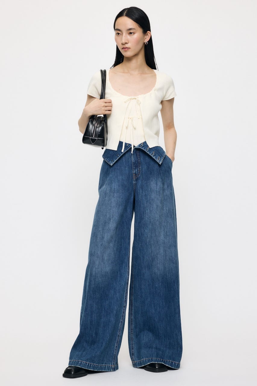 STITCH DETAIL CD & キャミ O/WHT FREE