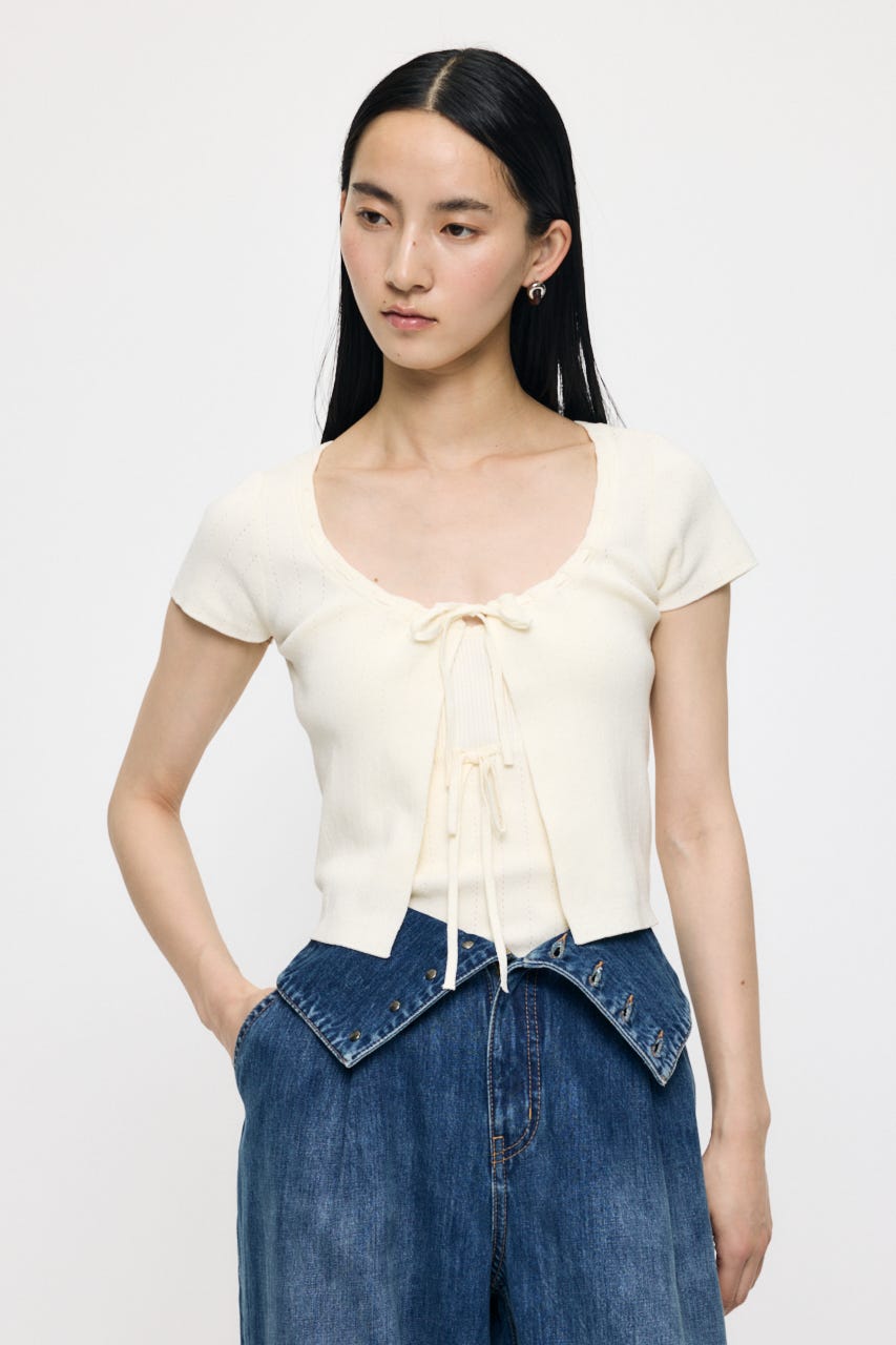 STITCH DETAIL CD & キャミ O/WHT FREE