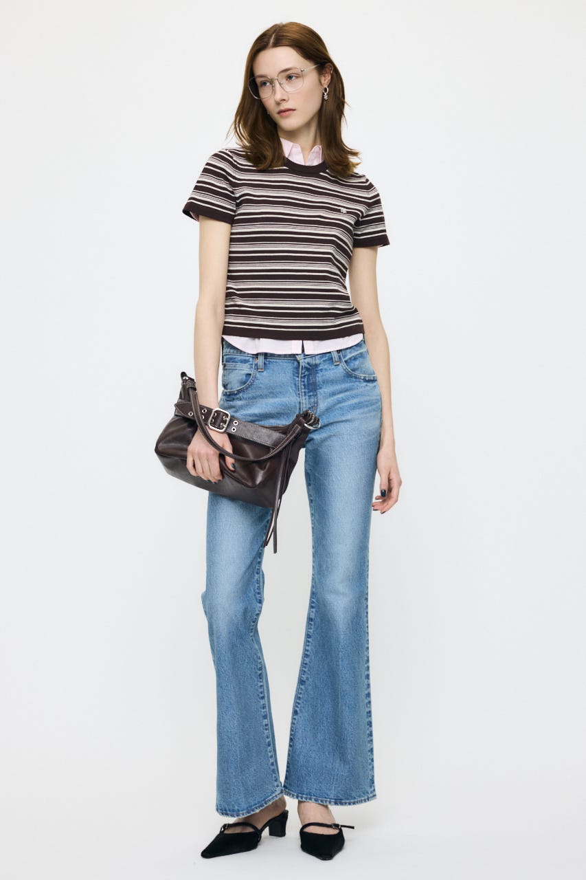 MULTI BORDER BABY ティ BRN FREE