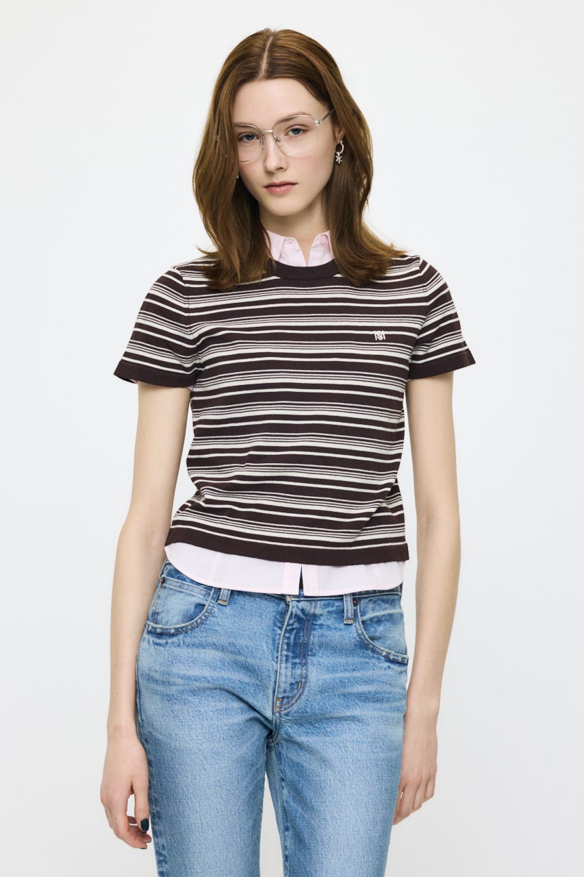 MULTI BORDER BABY ティ BRN FREE