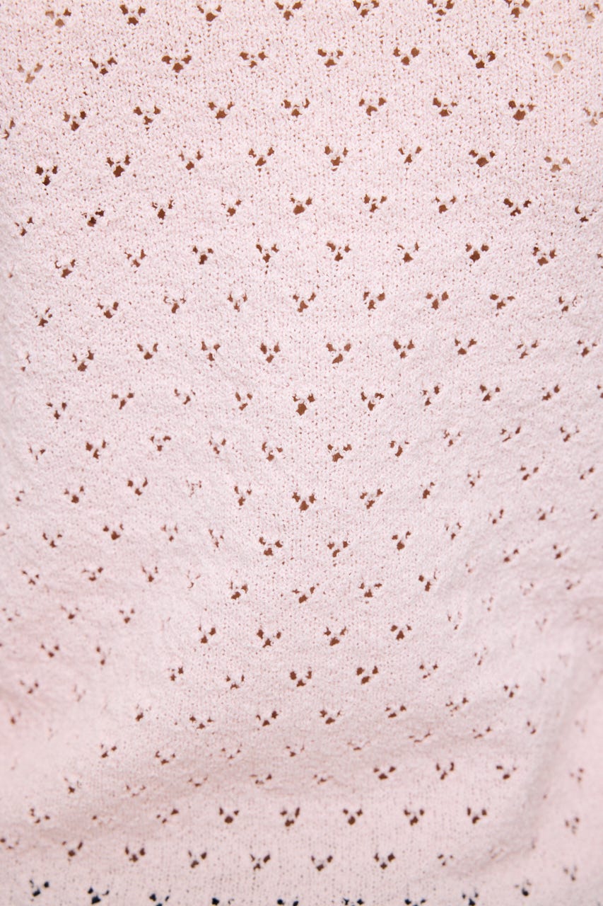 EYELET BUTTON UP トップス L/PNK FREE