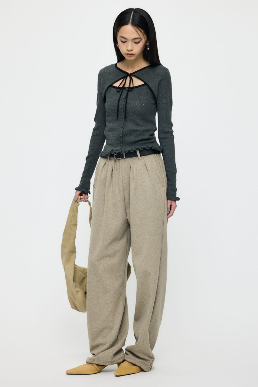 【SS先行アイテム】BOW DESIGN LAYERED ニット GRY FREE