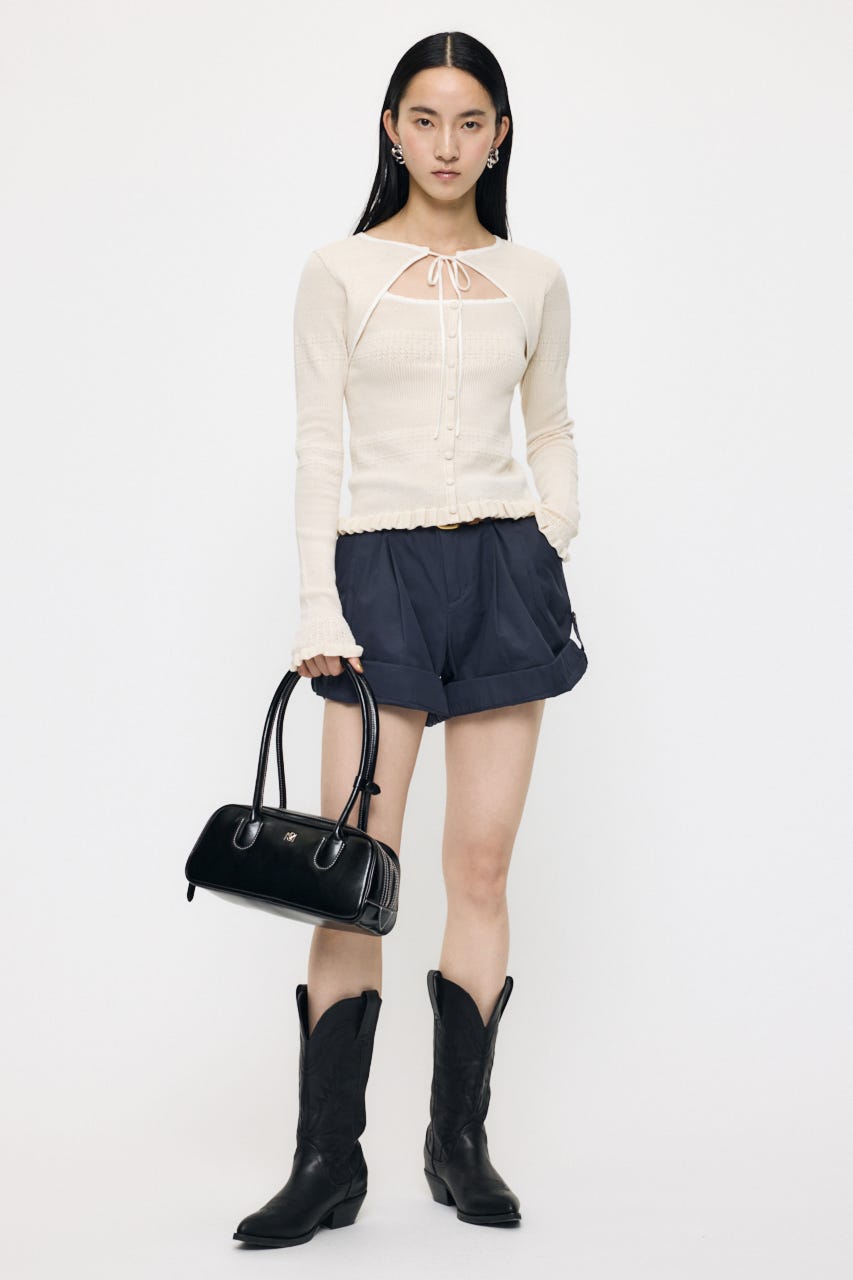 BOW DESIGN LAYERED ニット IVOY FREE