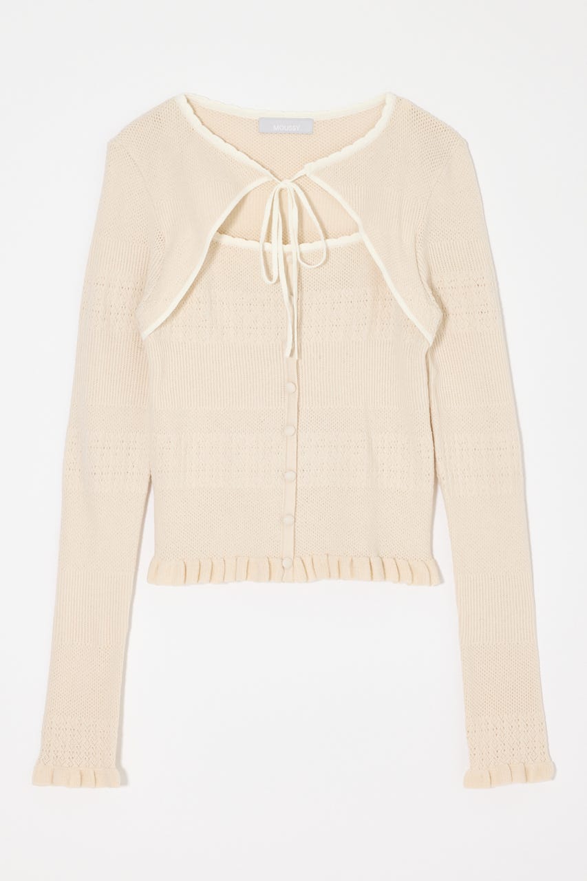 BOW DESIGN LAYERED ニット IVOY FREE