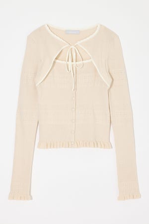 【SS先行アイテム】BOW DESIGN LAYERED ニット