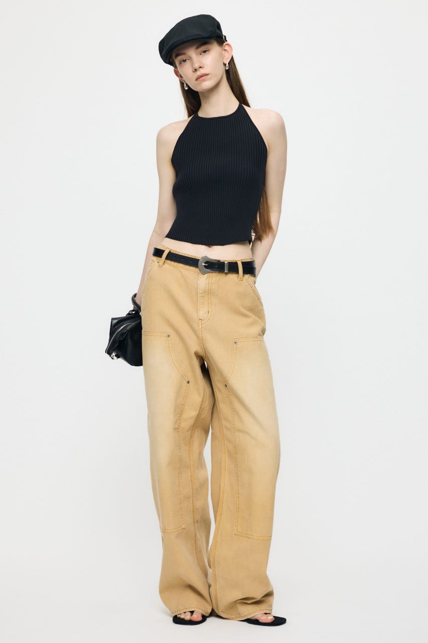 BACKLESS KNIT キャミ BLK FREE