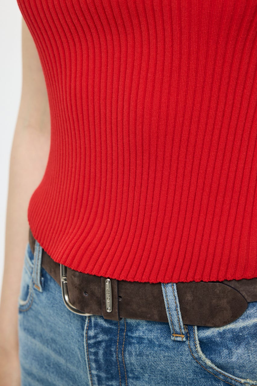 BACKLESS KNIT キャミ RED FREE