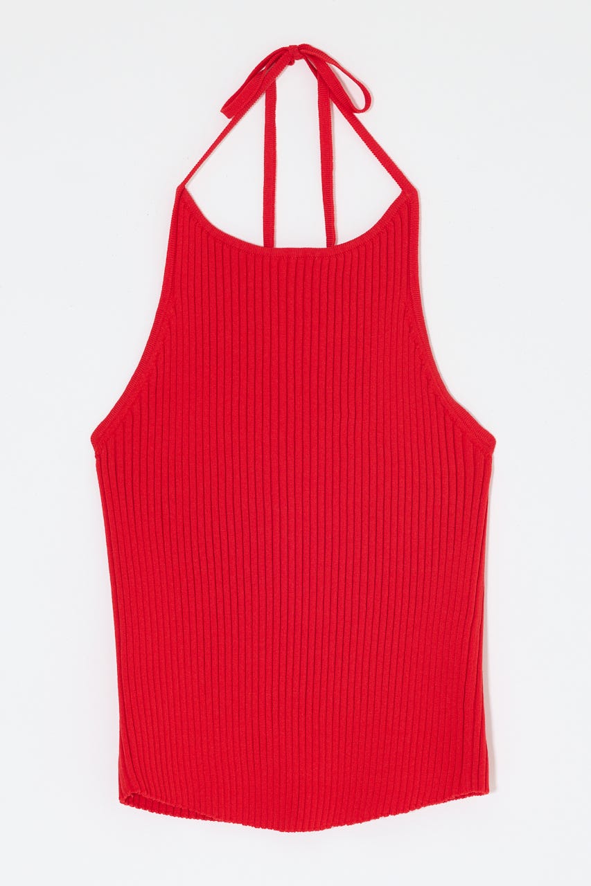 BACKLESS KNIT キャミ RED FREE