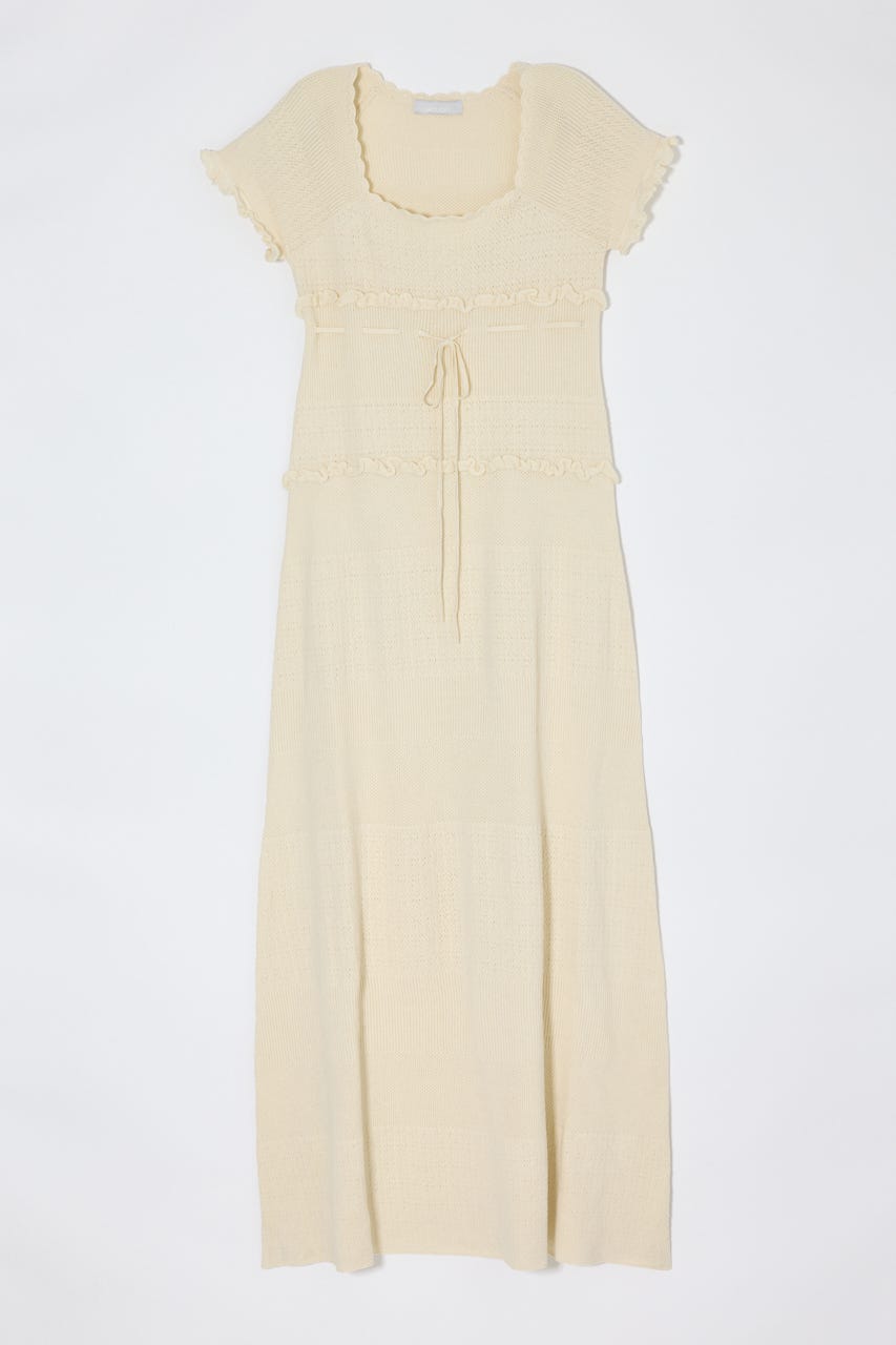 MELLOW STITCH LONG ドレス O/WHT 1