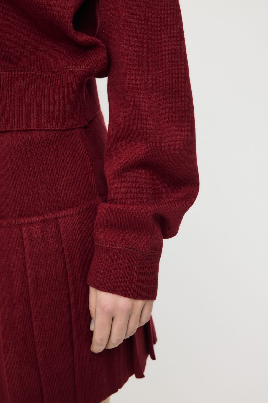 【1/1~1/4までのスペシャルプライス】ZIP UP PARKA & PLEATED ミニスカート D/RED 1