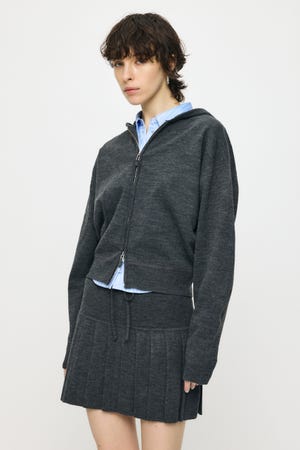 【1/1～1/4までのスペシャルプライス】ZIP UP PARKA & PLEATED ミニスカート