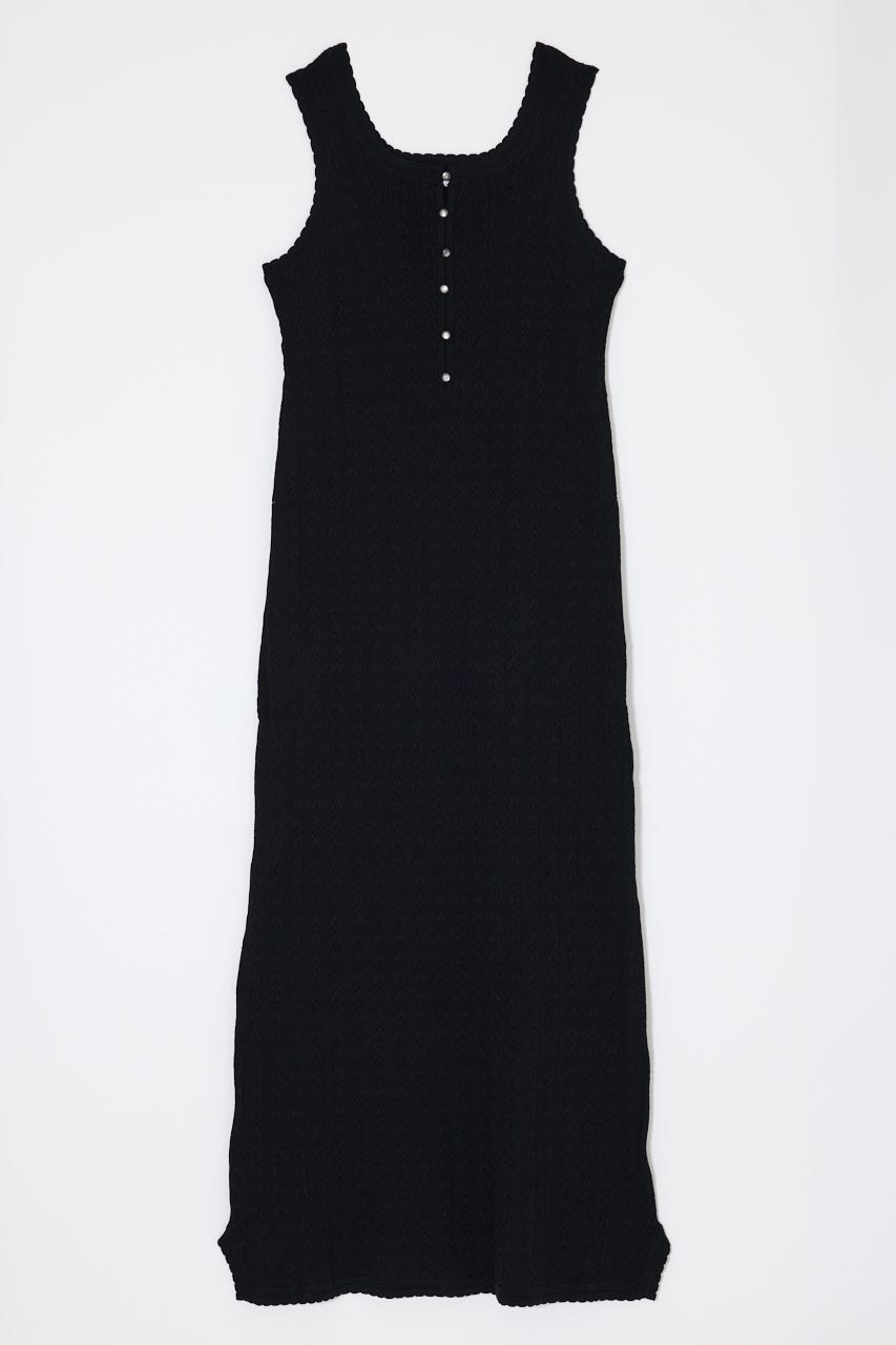 OPEN WORK KNIT ドレス BLK 2