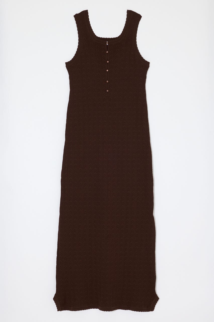 OPEN WORK KNIT ドレス BRN 1
