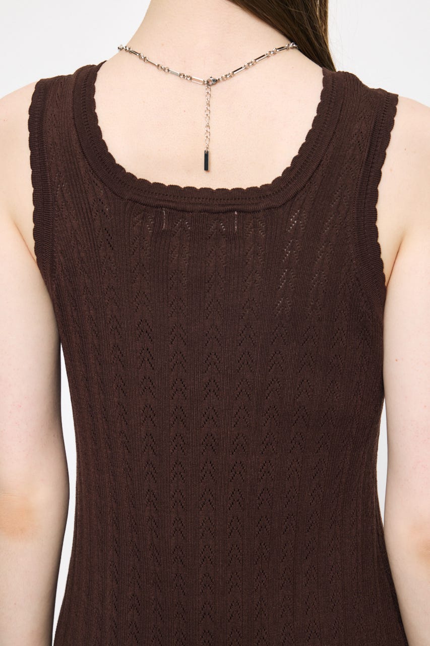 OPEN WORK KNIT ドレス BRN 1