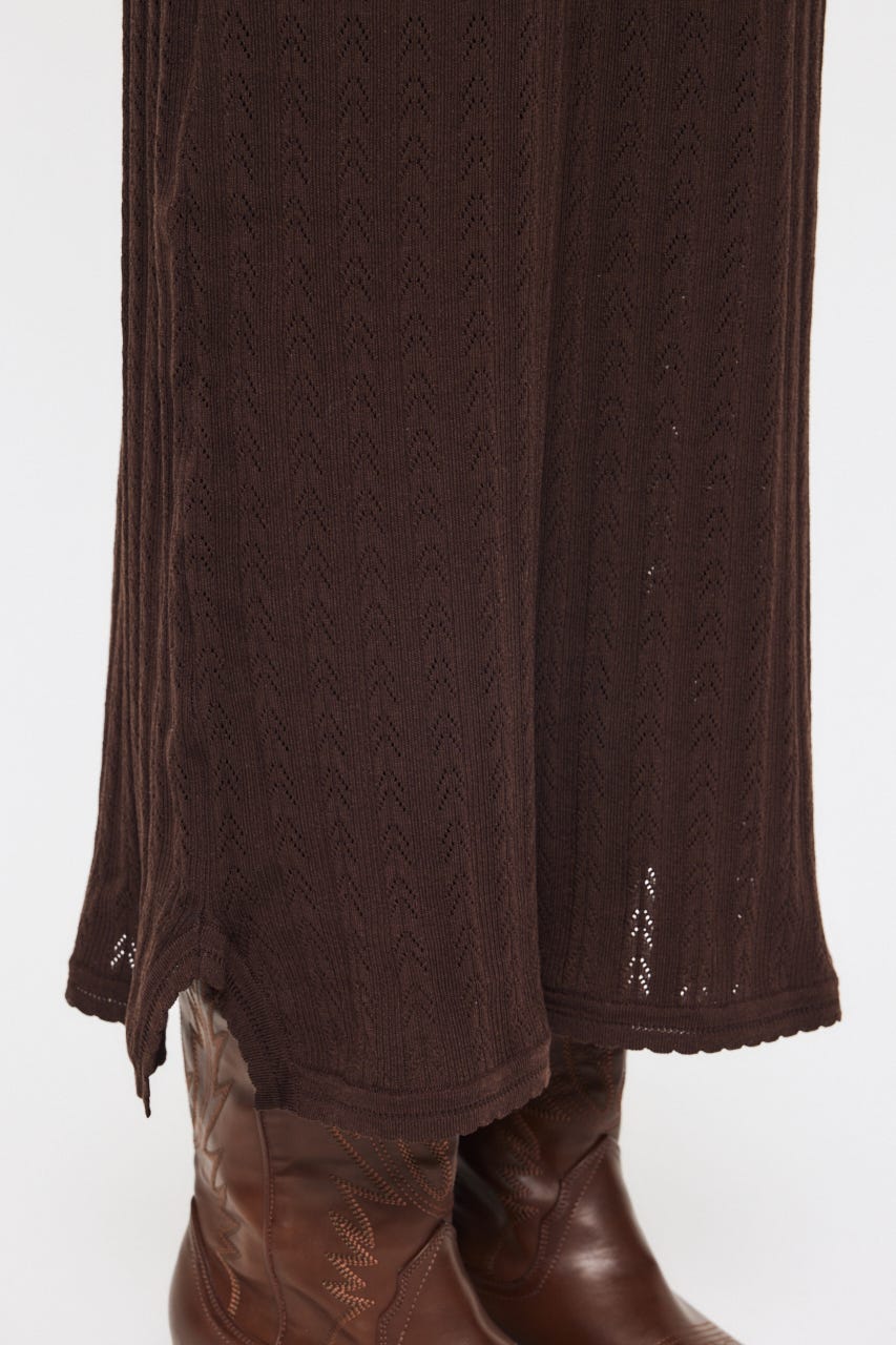 OPEN WORK KNIT ドレス BRN 1