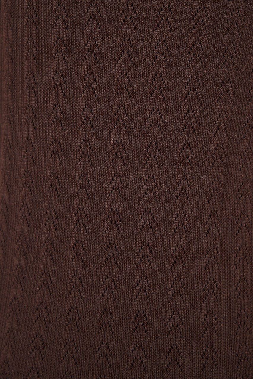 OPEN WORK KNIT ドレス BRN 1