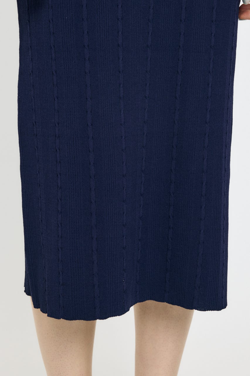 CABLE POLO KNIT ドレス NVY 2