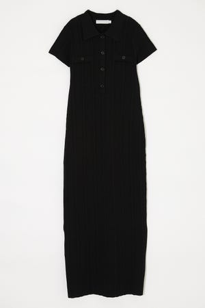 CABLE POLO KNIT ドレス