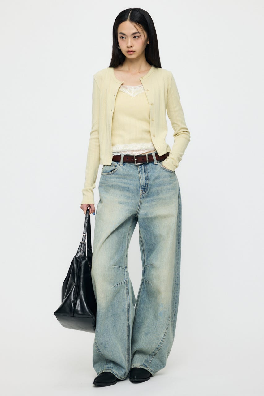 【SS先行アイテム】LACY CAMI AND カーディガン L/YEL FREE