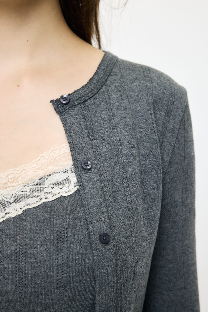 【SS先行アイテム】LACY CAMI AND カーディガン T.GRY FREE