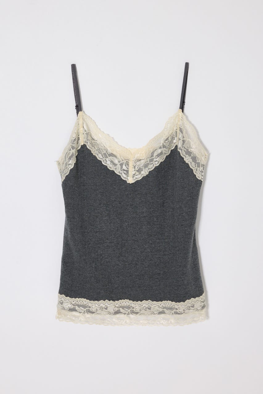 【SS先行アイテム】LACY CAMI AND カーディガン T.GRY FREE